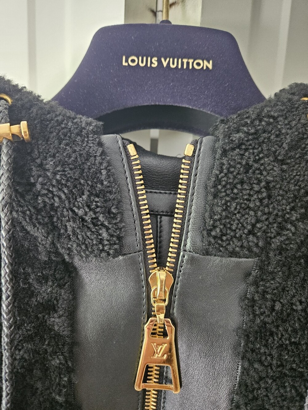 Louis Vuitton Monogram Sherpa and Leather Jacket Unisex - Picture 3 of 12
